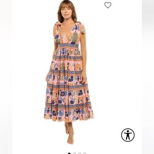 FARM Rio Seashell Tapestry Midi Dress